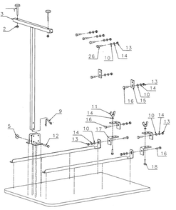 Outfeed Table Diagram and Parts List for DW746TY1  Black and Decker Table Saw